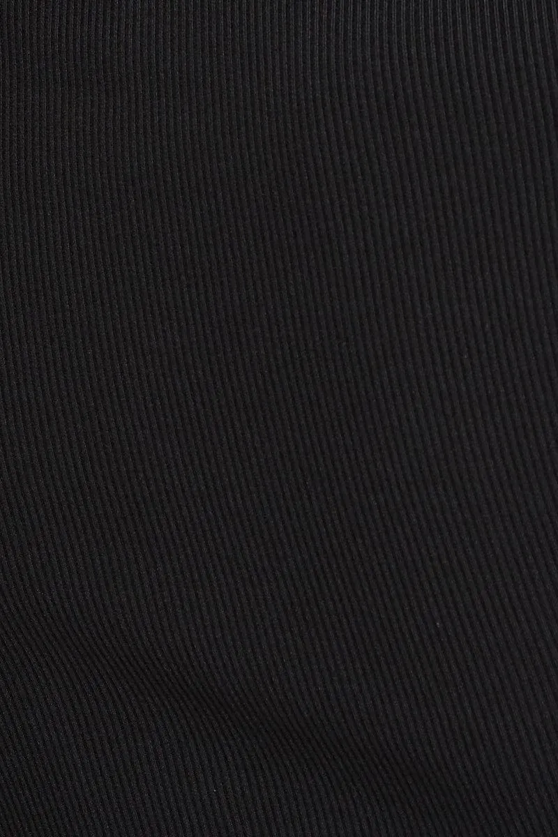 Black Crop Top Short Sleeve