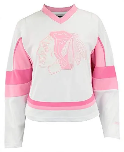 Chicago Blackhawks Pink/White Girls Infant Jersey (12-24 months)