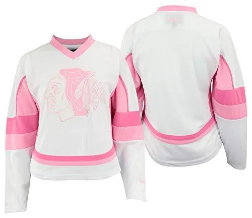 Chicago Blackhawks Pink/White Girls Infant Jersey (12-24 months)
