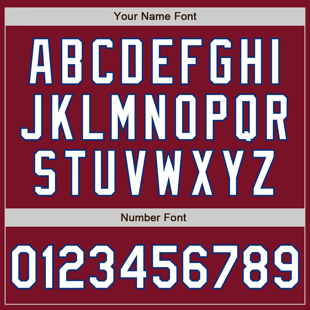 Custom Crimson White-Royal Authentic Baseball Jersey