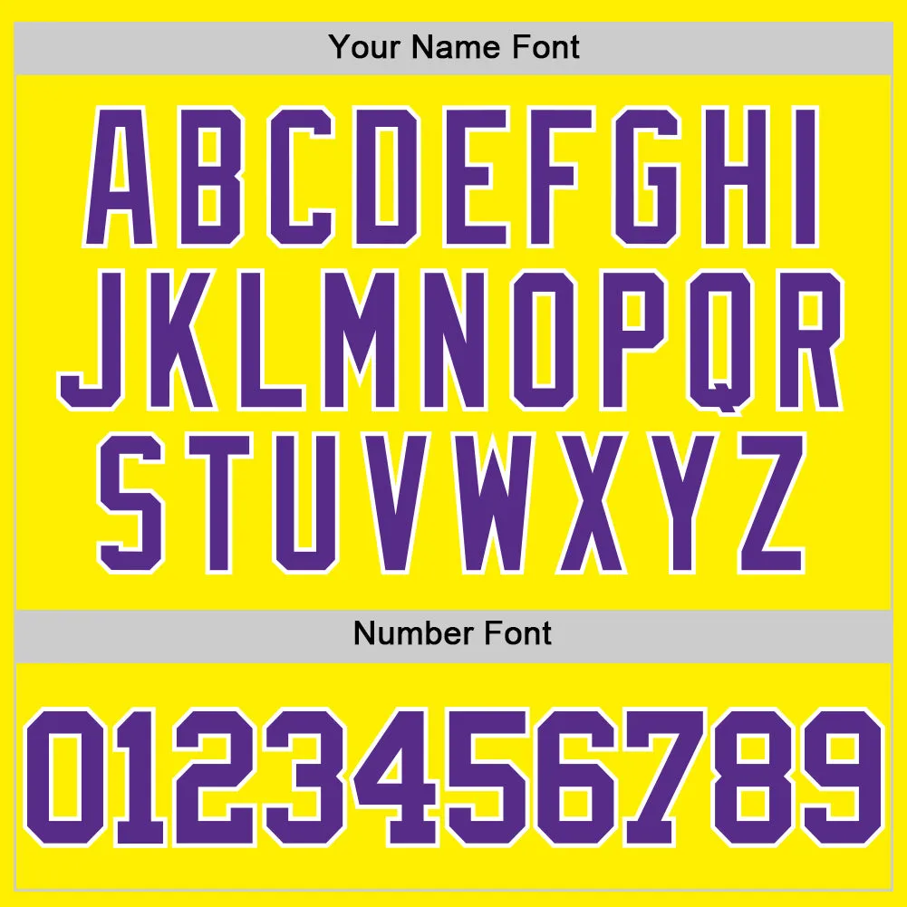 Custom Light Yellow Purple-White Authentic Basketball Jersey
