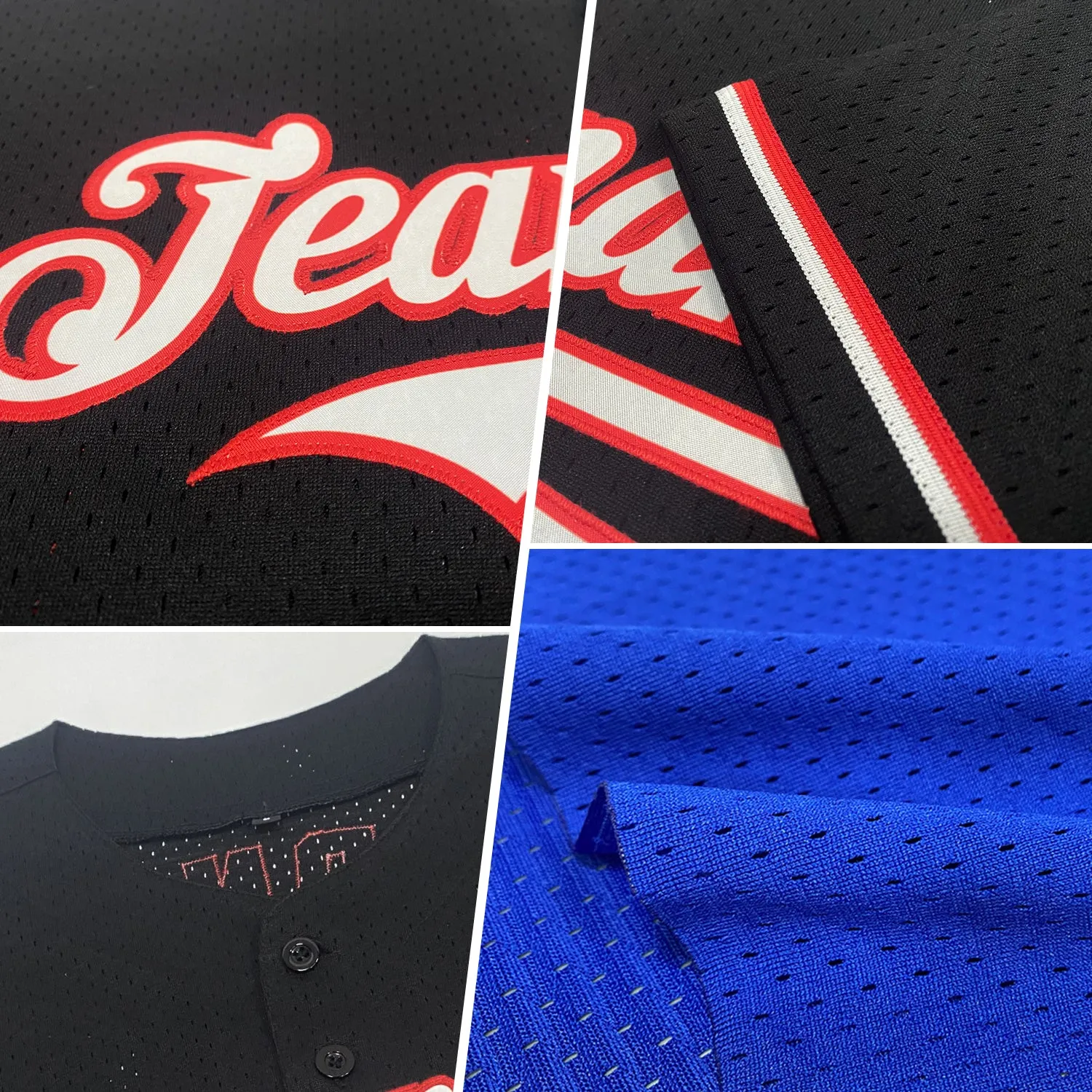 Custom Royal Yellow-Orange Mesh Authentic Throwback Baseball Jersey