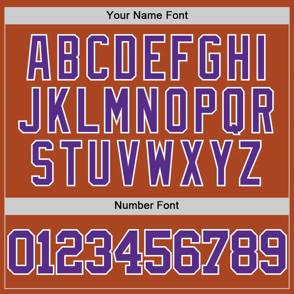 Custom Texas Orange Purple-White Authentic Basketball Jersey
