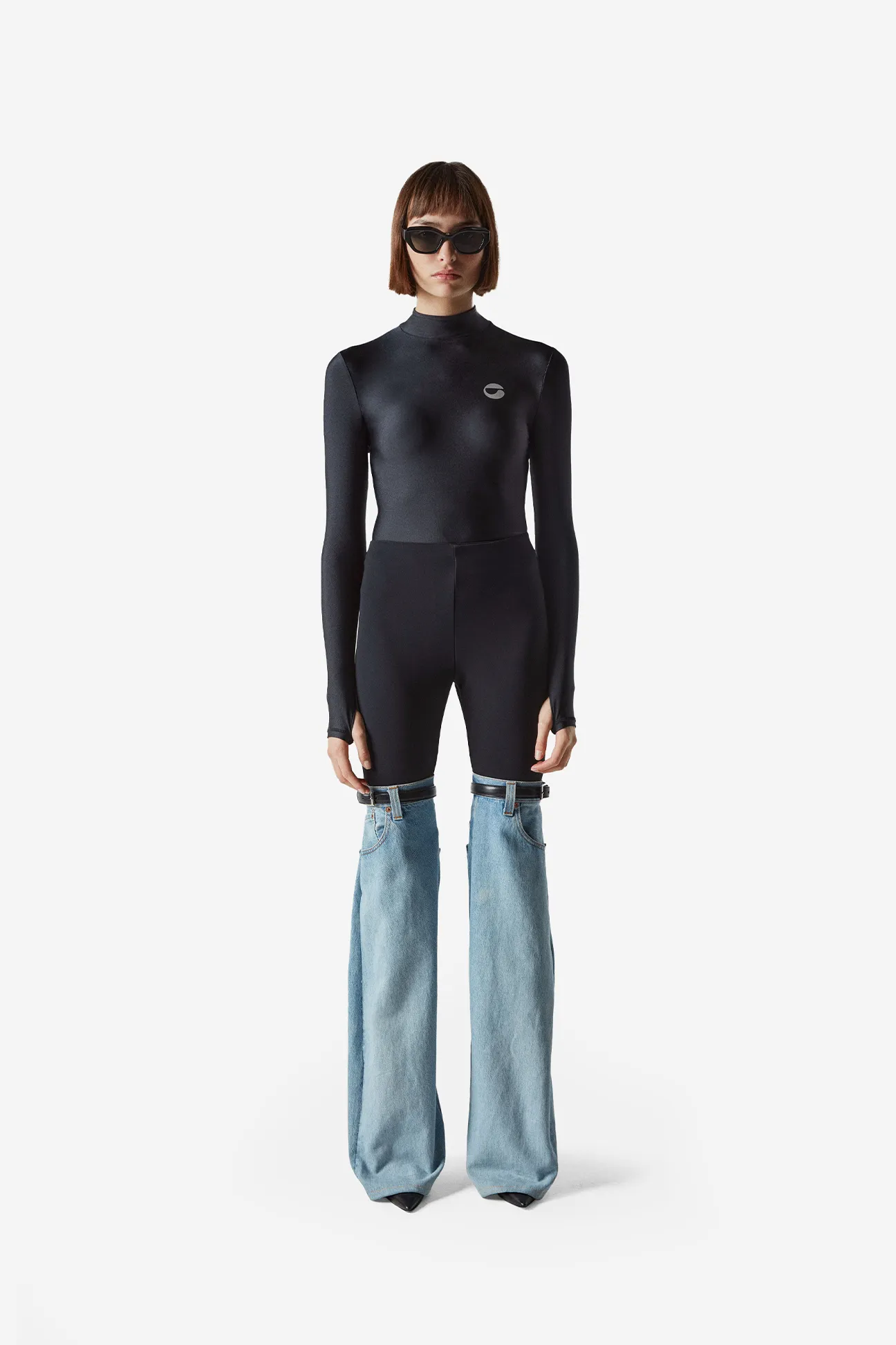 Hybrid Flare Denim Trousers