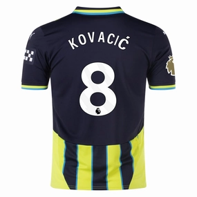 Puma Manchester City Mateo Kovačić Away Jersey w/ EPL   Club World Cup Patch 24/25 (New Navy/Yellow Glow)