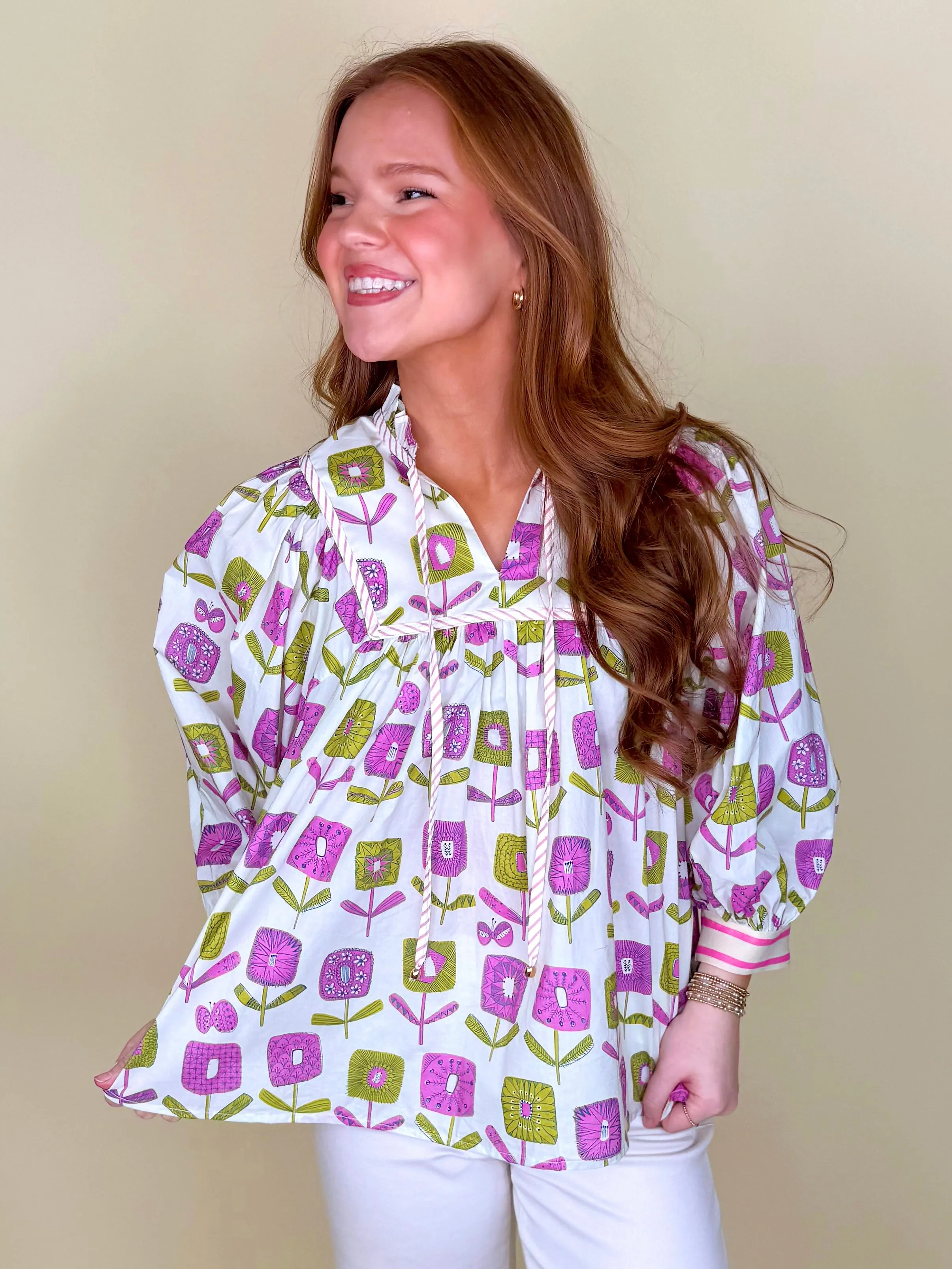 Retro Blooming Blouse