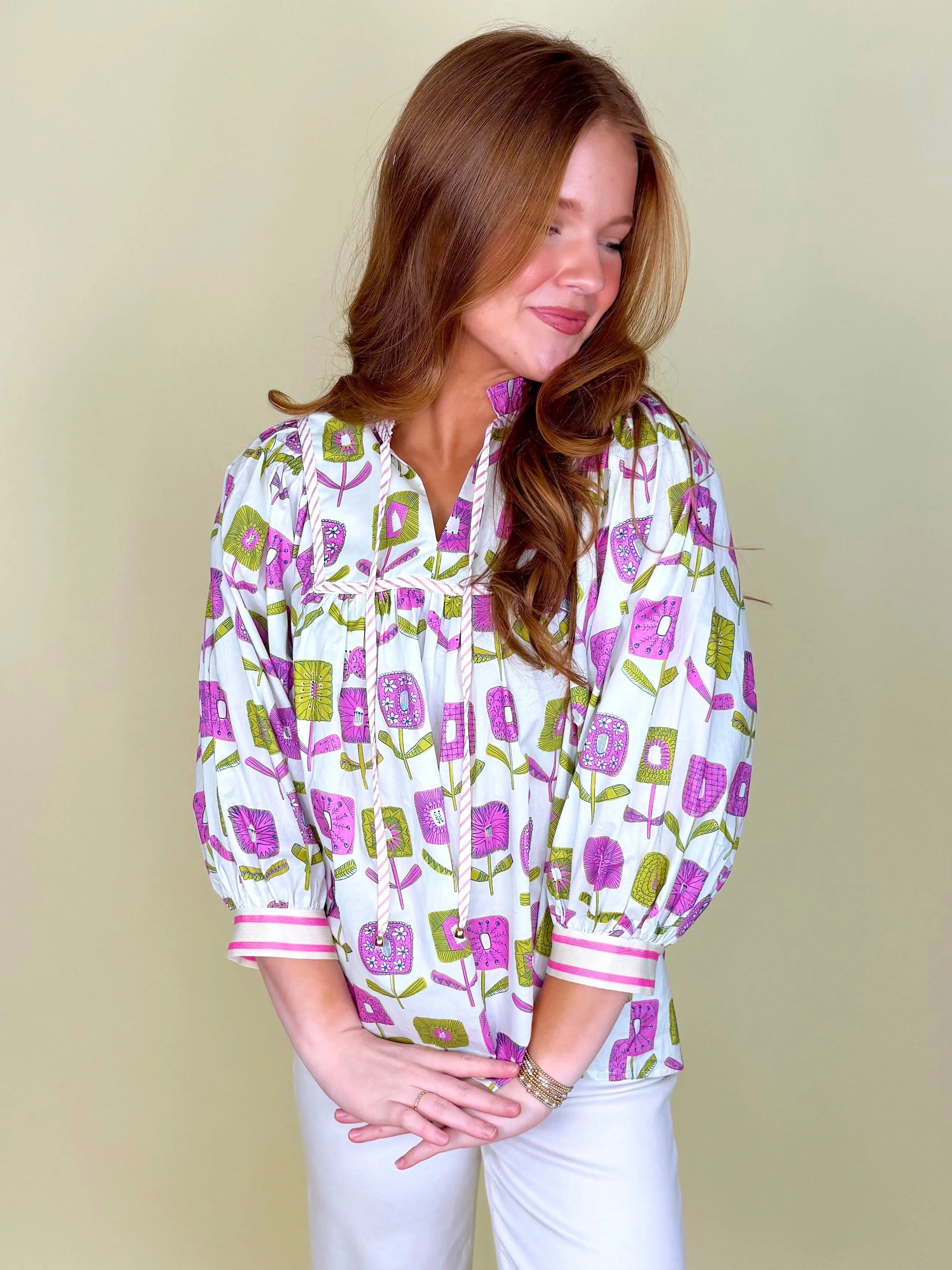 Retro Blooming Blouse