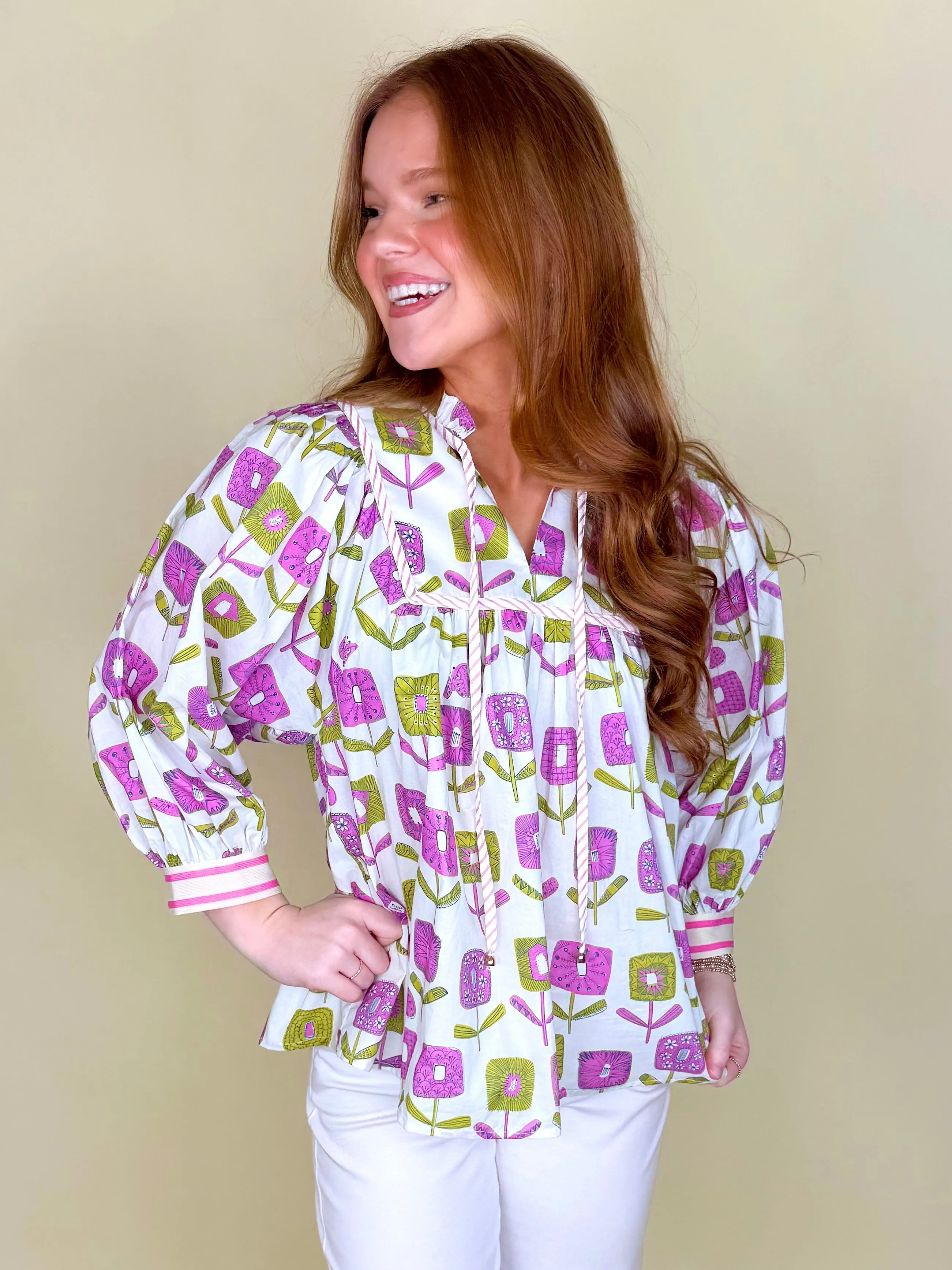 Retro Blooming Blouse