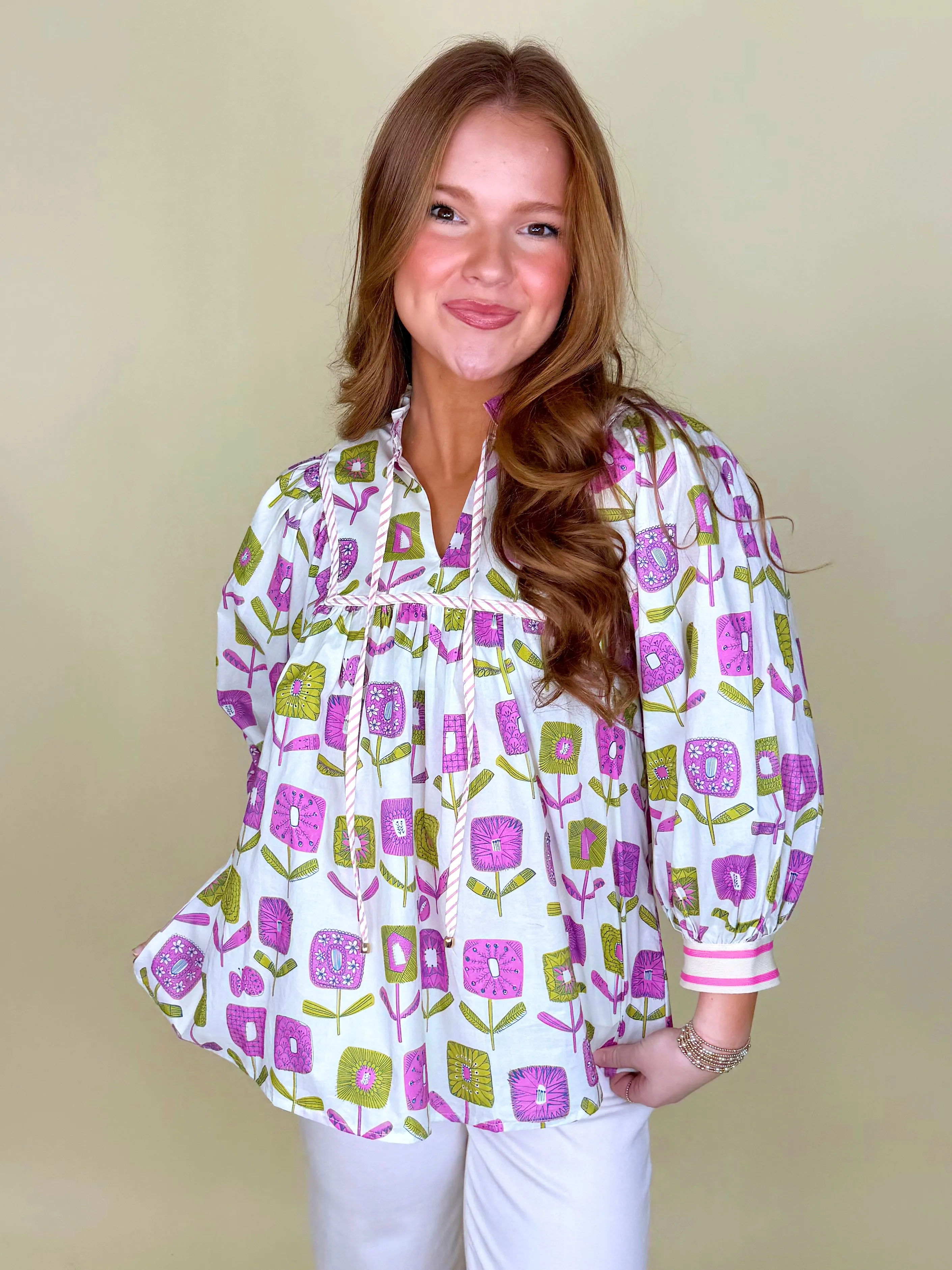 Retro Blooming Blouse