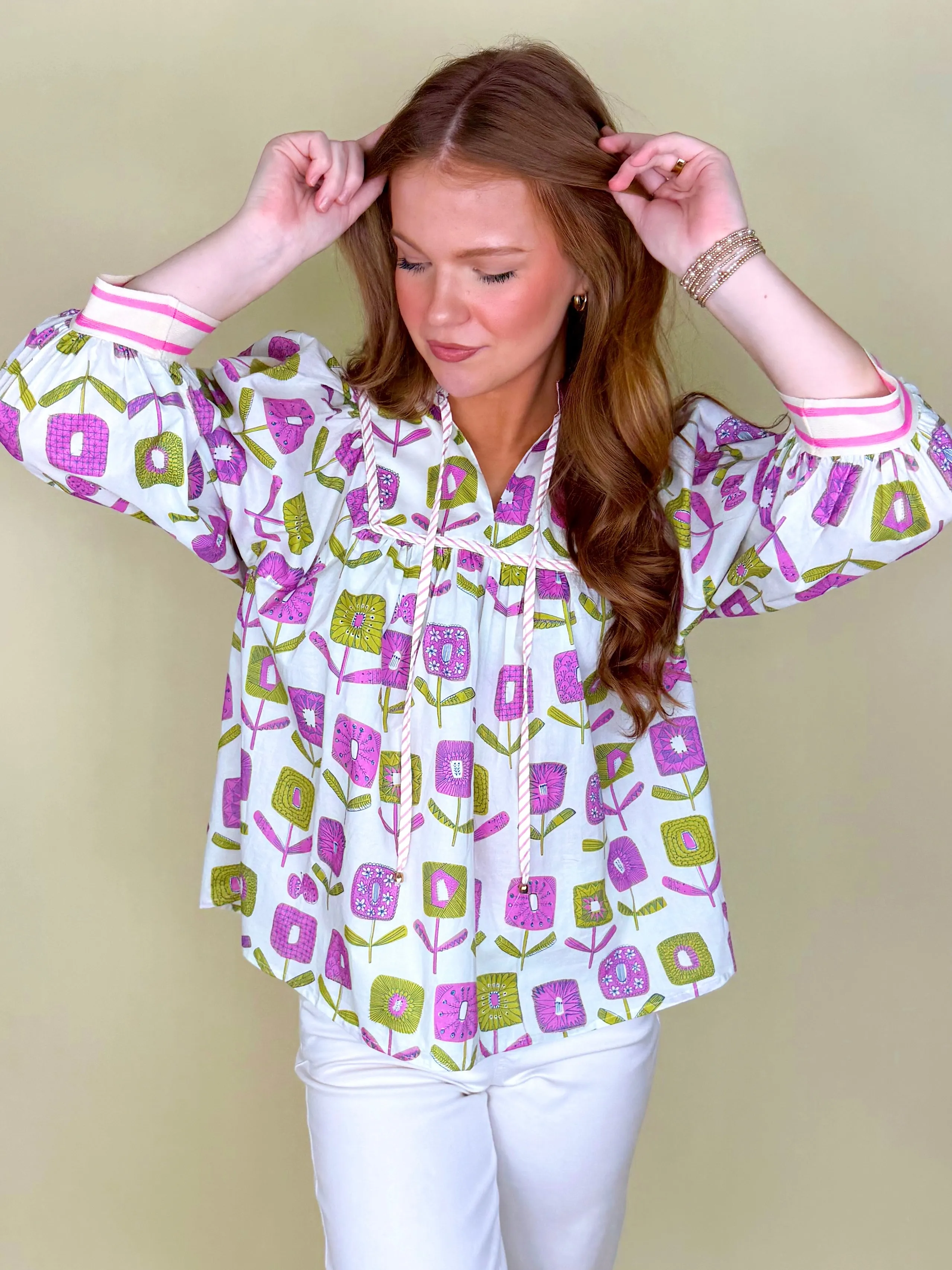 Retro Blooming Blouse