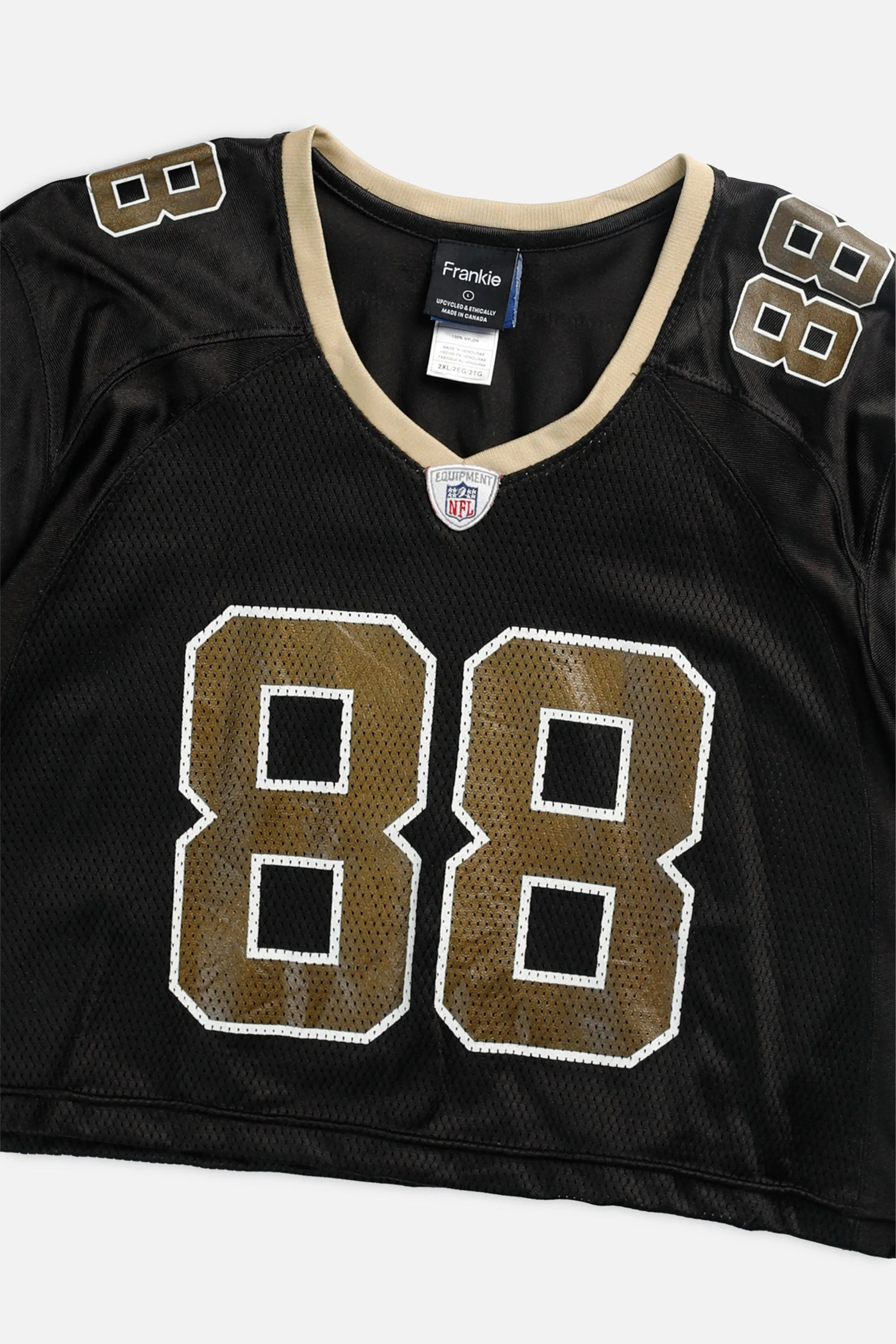 Rework Crop New Orleans Saints NFL Jersey - L